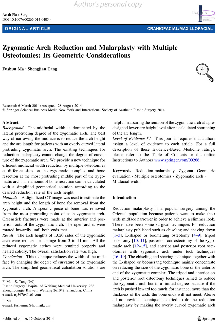 zygomatic arch reduction 1