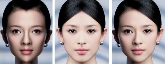 完全对称的面部