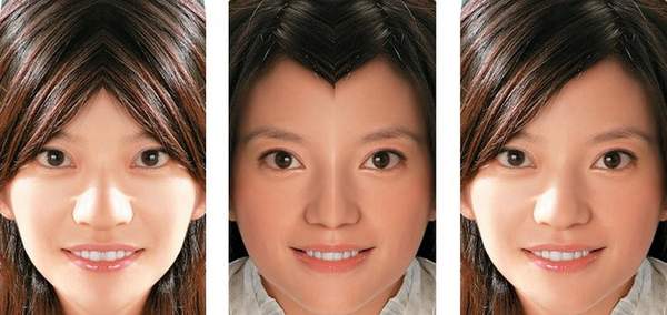 完全对称的面部