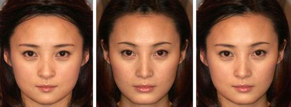 完全对称的面部